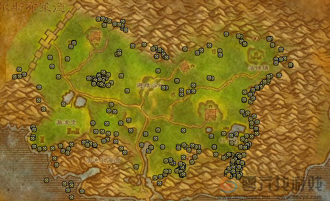 魔兽世界阿拉希高地矿点分布图(图4)