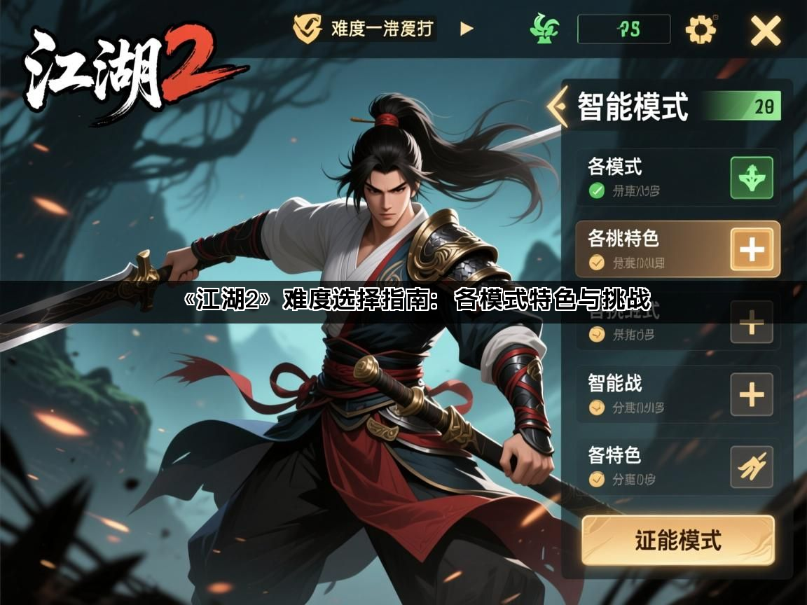 《江湖2》难度选择指南：各模式特色与挑战(图1)